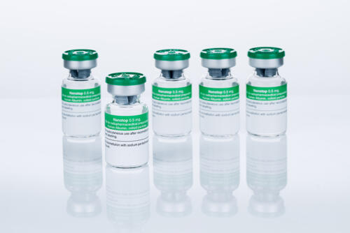Product image of NanoHSA-ROTOP / NANOTOP – kit for a radiopharmaceutical for labeling with Tc-99m