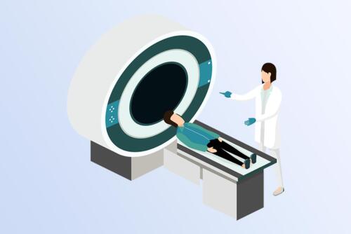 Example PET image illustrating positron emission tomography in nuclear medicine diagnostics