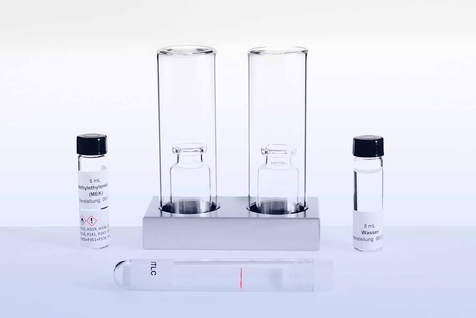 Product image of the QC Set for quality control of technetium kits at ROTOP